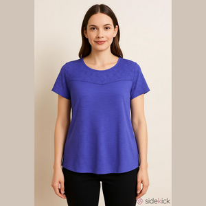 Liz Claiborne 2X Lavender Blue Pre-worn. Short Sleeve Pit to Pit Top